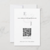 Minimalist Modern Wedding RSVP | QR Code | Small (Rückseite)
