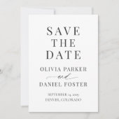 Minimalist Modern Wedding Save the Date (Vorderseite)