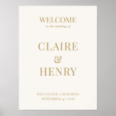 Minimalist Modern Wedding Welcome Sign Poster (Vorne)