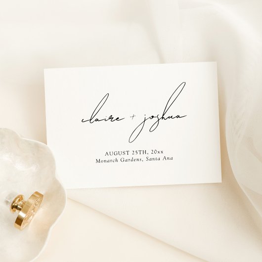 Minimalist Modern & Whimsical Script Tischnummer