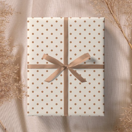 Minimalist moderner punktierter warmer neutraler B Geschenkpapier