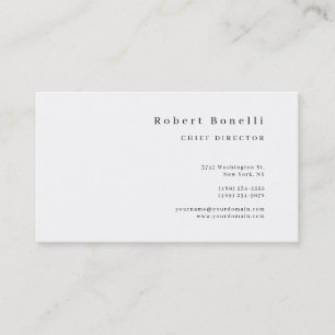 Minimalist Modernes Weiß Visitenkarte