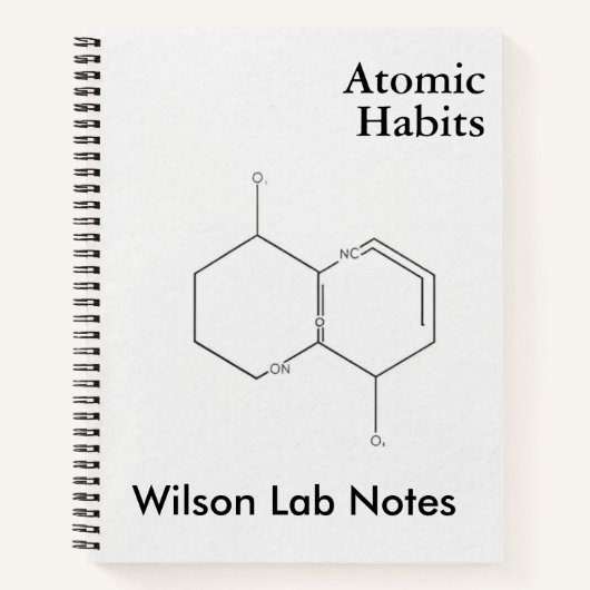 Minimalist Molecular Bond | Sophisticated Science Notizblock (Vorderseite)