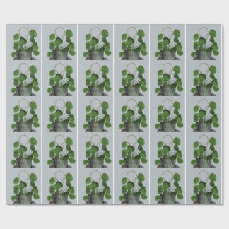 Minimalist Money Plant -Matte Wrapping Paper Geschenkpapier