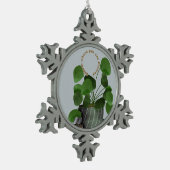 Minimalist Money Plant - Schneeflocken Zinn-Ornament (Links)