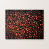 Minimalist Monochromatic coffee grain difficult Puzzle (Horizontal)