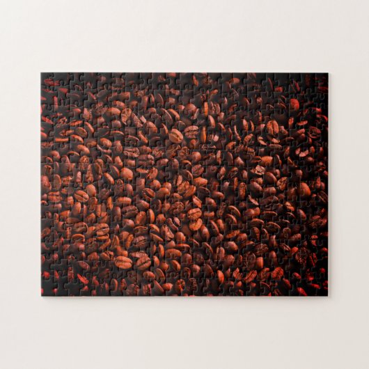 Minimalist Monochromatic coffee grain difficult Puzzle (Horizontal)