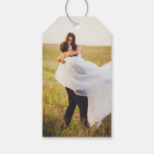 Minimalist Monogram Calligraphy Crest Wedding Geschenkanhänger (Rückseite)