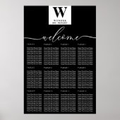 Minimalist Monogram | Contemporary Newlywed Weddin Poster (Vorne)