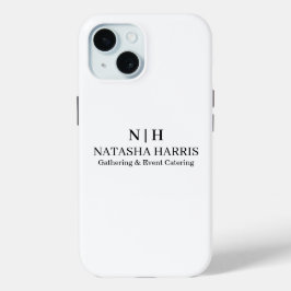 Minimalist Monogram Custom Business Logo iphone  Case-Mate iPhone Hülle