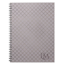Minimalist Monogram Gold & Gray Taupe  Notizblock