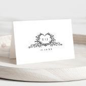Minimalist Monogram Guest Name Place Card Tischnummer