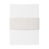 Minimalist Monogram Ivory Editorial Wedding Einladungsbanderole (Rückseitenbeispiel)