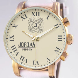 Minimalist Monogram Name Custom Name Engraved  Armbanduhr