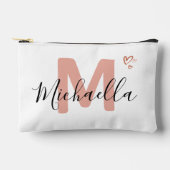 Minimalist Monogram Name Girl's Script Zubehörtasche (Vorderseite)