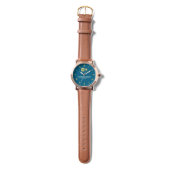 Minimalist Monogram Personalized Wedding Anniversa Armbanduhr (Gurtband)