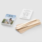 Minimalist monogram Photo Chic Wedding Program Fächer (Non-assembled)