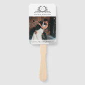 Minimalist monogram Photo Chic Wedding Program Fächer (Vorderseite)