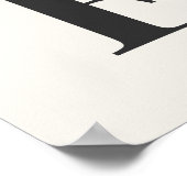Minimalist Monogram Poster | Gray & Ivory Initial  (Ecke)