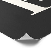 Minimalist Monogram Poster | Gray & Ivory Initial  (Ecke)