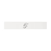 Minimalist Monogram Script Ampersand Einladungsbanderole (Flach)