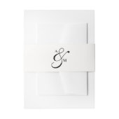 Minimalist Monogram Script Ampersand Einladungsbanderole (Vorderseite Beispiel)
