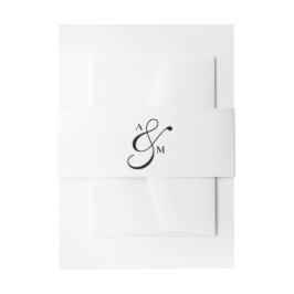 Minimalist Monogram Script Ampersand Einladungsbanderole