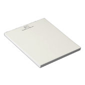 Minimalist Monogram Teacher Notepad Notizblock (angewinkelt)