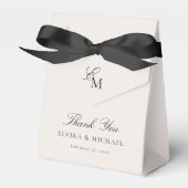 Minimalist Monogram Thank You Editorial Wedding Geschenkschachtel (Vorderseite)