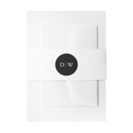 Minimalist Monogram Wedding Einladungsbanderole