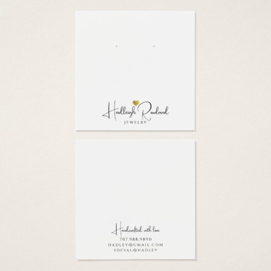 Minimalist monogramm Schmuckstücke (Vorne & Hinten)