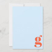 Minimalist monogrammierter Anfangsbuchstabe Retro Mitteilungskarte (Vorderseite)