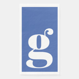 Minimalist monogrammiertes Initial fett Französisc Serviette