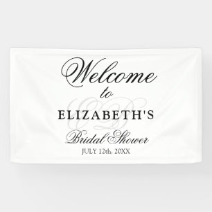 Minimalist monogrammiertes Willkommen Brautparty Banner