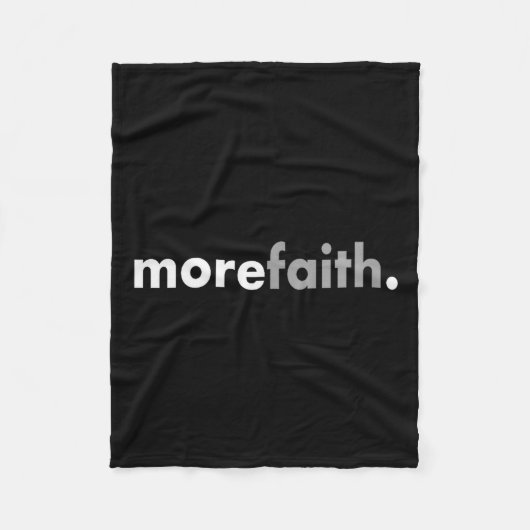 Minimalist More Faith Christian Jesus Believe God  Fleecedecke (Vorderseite)