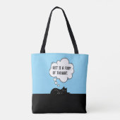 Minimalist Motivational Cat Quote Humor Gift Tasche (Rückseite)
