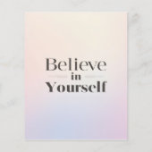 Minimalist Motivational Poster: Believe in Yoursel Flyer (Hinten)