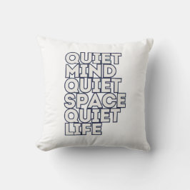 Minimalist Motivational Quote Throw Pillow — Moder Kissen