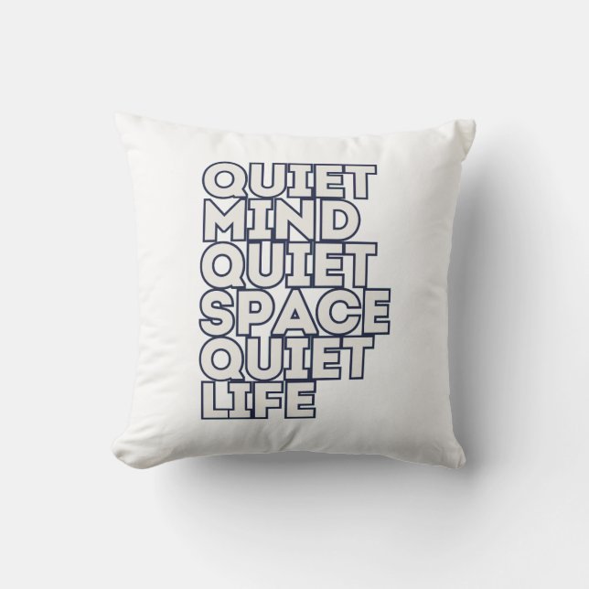 Minimalist Motivational Quote Throw Pillow — Moder Kissen (Vorderseite)