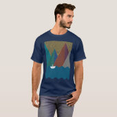 Minimalist mountain and waves T-Shirt (Vorne ganz)