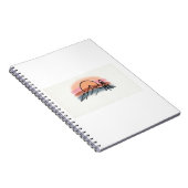 Minimalist Mountain Sunset - Retro Nature Art Desi Notizblock (Rechte Seite)