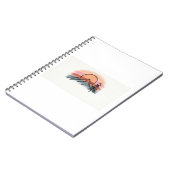 Minimalist Mountain Sunset - Retro Nature Art Desi Notizblock (Linke Seite)