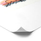 Minimalist Mountain Sunset - Retro Nature Art Desi Poster (Ecke)