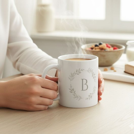 Minimalist Mug with Initial Kaffeetasse