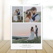 Minimalist Multiple Photos Folded Wedding Dankeskarte