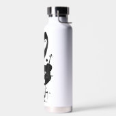 Minimalist Musical Treble Clef Art - Saxophone Trinkflasche (Links)