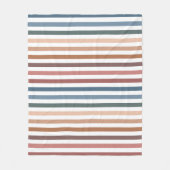 Minimalist Muted Rainbow Lines Fleecedecke (Vorderseite)