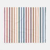 Minimalist Muted Rainbow Lines Fleecedecke (Vorderseite (Horizontal))