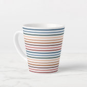Minimalist Muted Rainbow Lines Milchtasse (Linke Ecke)