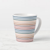 Minimalist Muted Rainbow Lines Milchtasse (Rechte Ecke)
